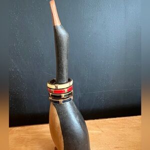 Stackable 4 piece enamel rings